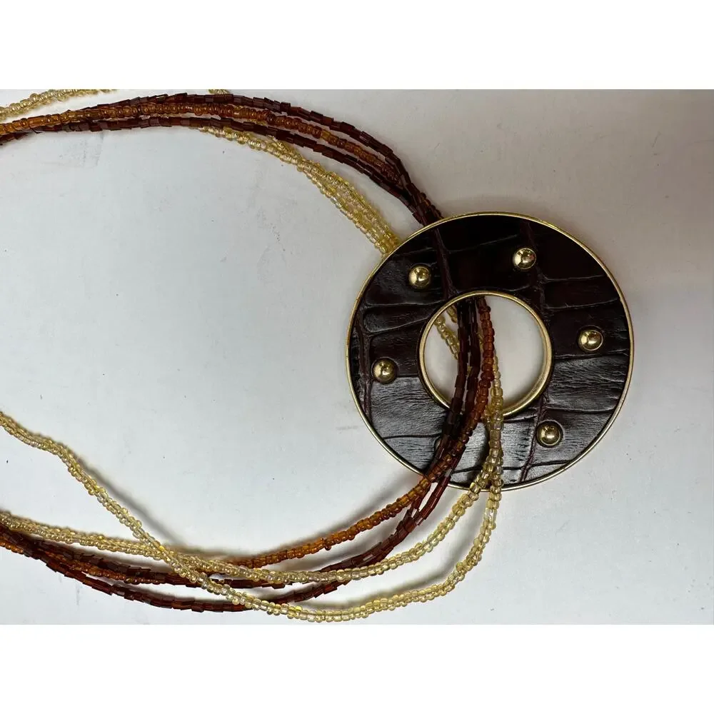Multi Strand Disc Necklace